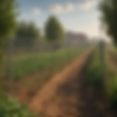 Innovative agricultural setup utilizing 2 x 2 mesh fencing for crop protection