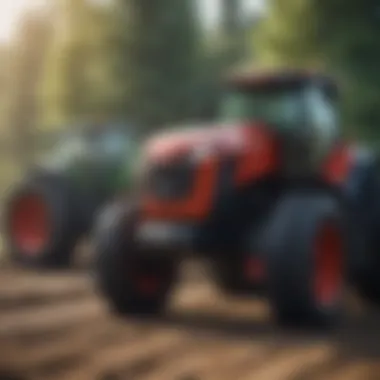 Futuristic tractor design with advanced features