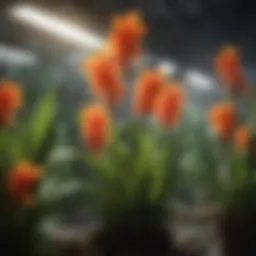 Canna hydroponics system showcasing vibrant plants