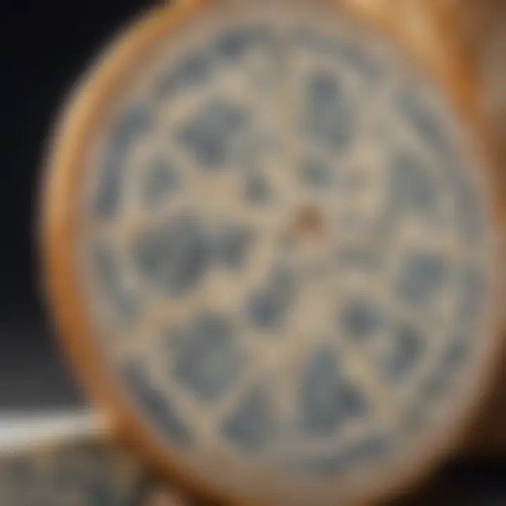 A wheel of blue cheese with a distinct marbled appearance.