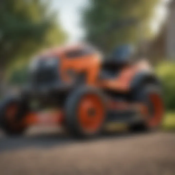A comparison chart of various lawn mower packages