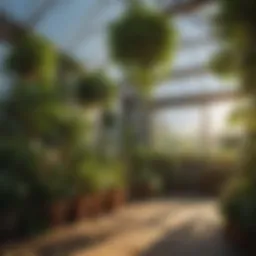 A vibrant indoor growing tent showcasing lush green plants thriving under optimal conditions