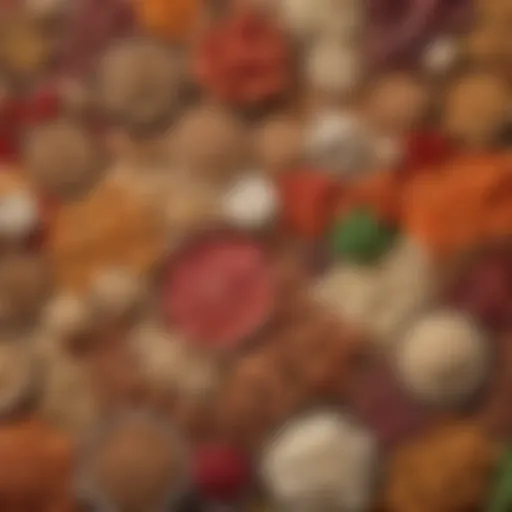 A diverse array of protein-rich foods displayed artistically.