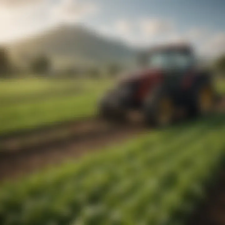 An image depicting sustainable farming practices for protein sources.