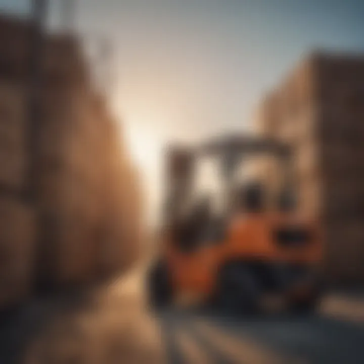 Construction site highlighting the role of forklifts