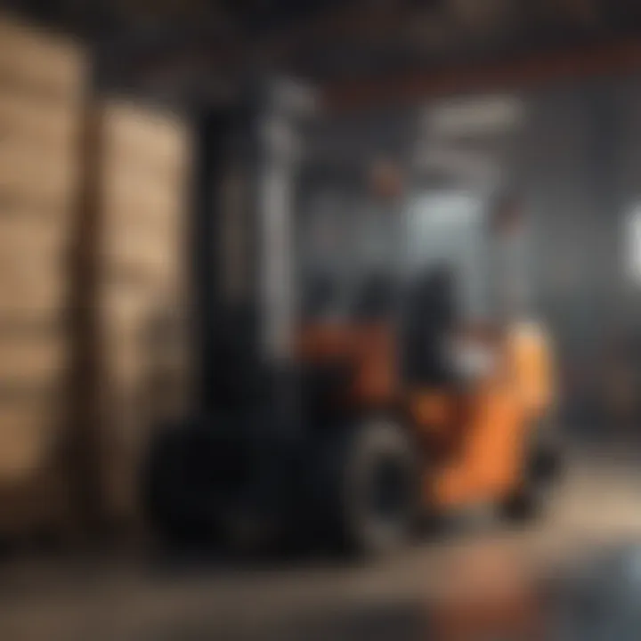 Logistics sector showcasing forklift usage