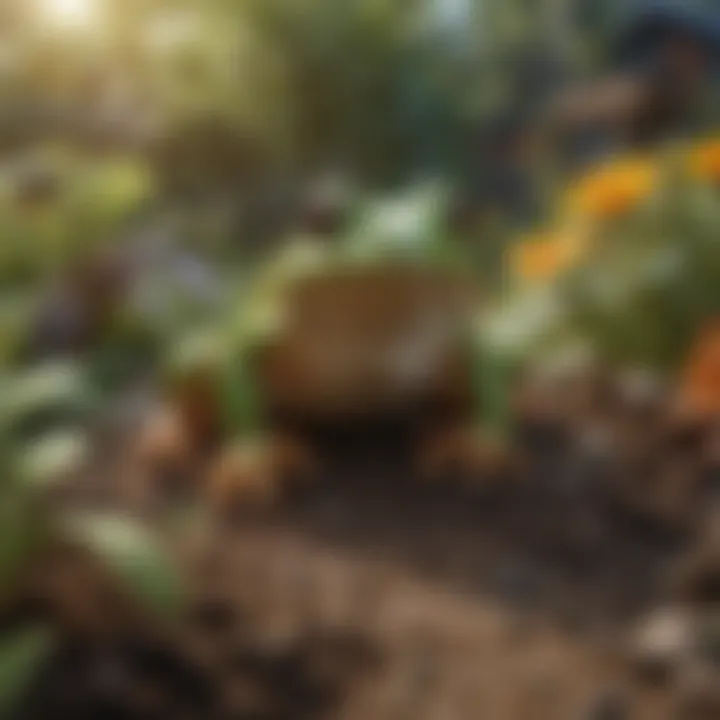 Lush garden thriving with plants nurtured by Happy Frog soil
