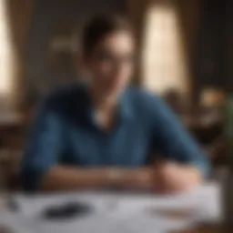 Government contract manager analyzing procurement documents