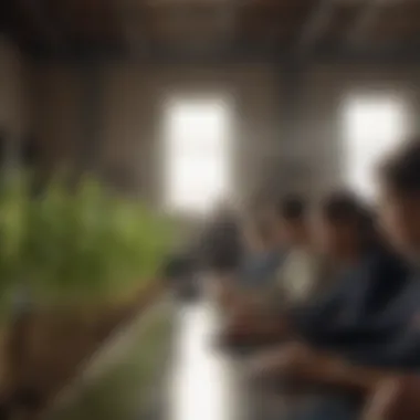 University classroom with students engaged in agricultural studies