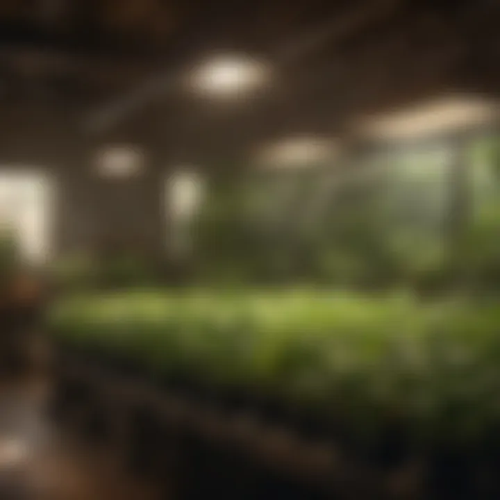 Comparison of traditional lighting versus green LED grow lights in agricultural settings