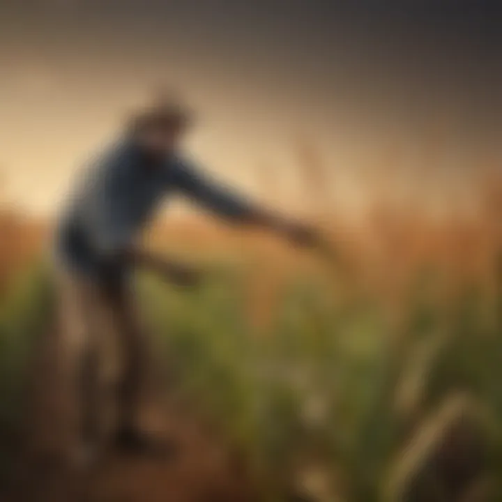 Farmers engaging in the cultivation of hybrid sorghum Sudan grass