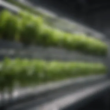 Selection of hydroponic equipment and supplies on display