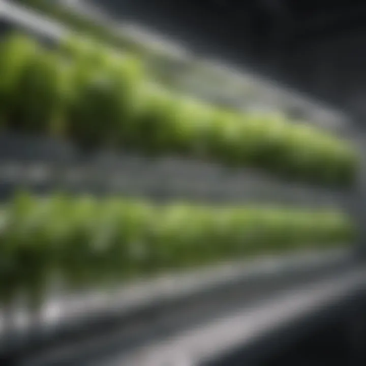 Selection of hydroponic equipment and supplies on display