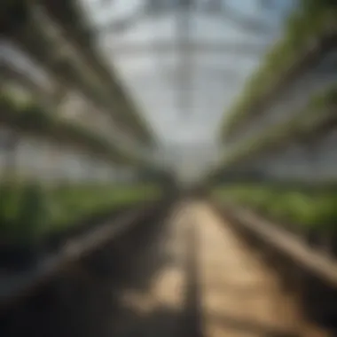 Modern greenhouse showcasing urban farming solutions