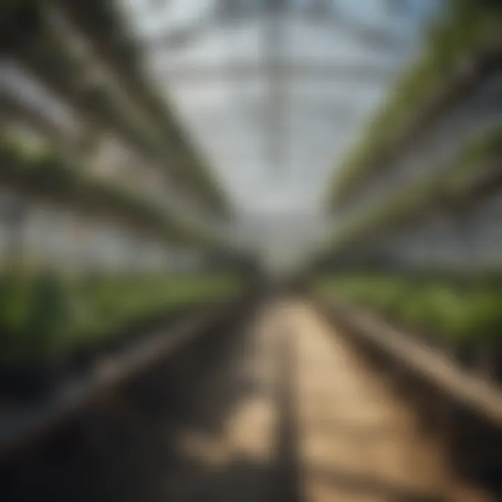 Modern greenhouse showcasing urban farming solutions