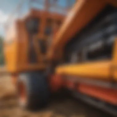 Innovative Bale Ejection Mechanism of Inline Square Balers Close-up of the bale ejection mechanism of an inline square baler