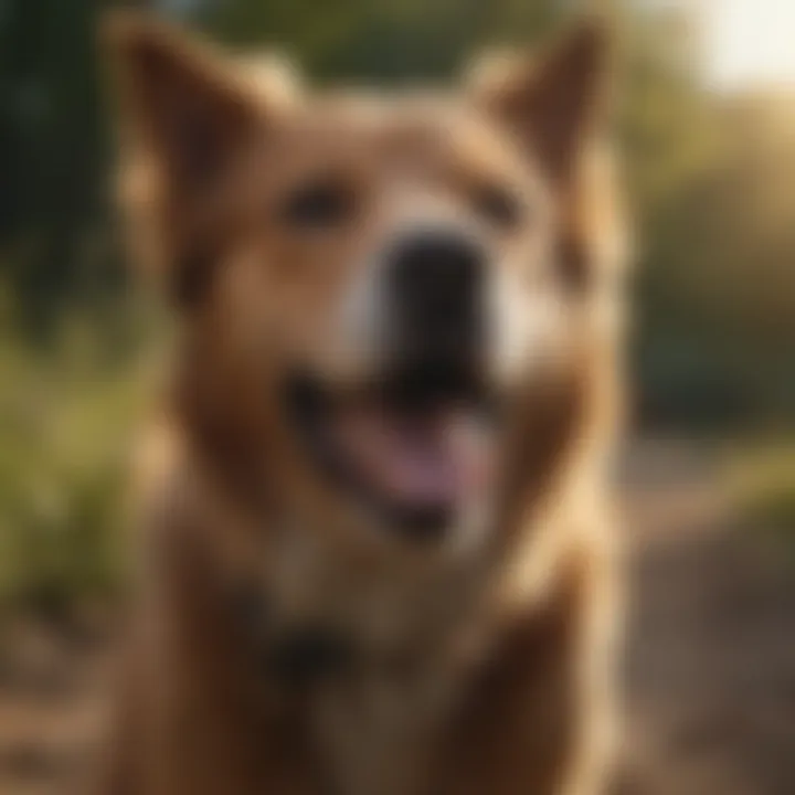 Happy dog after receiving treatment