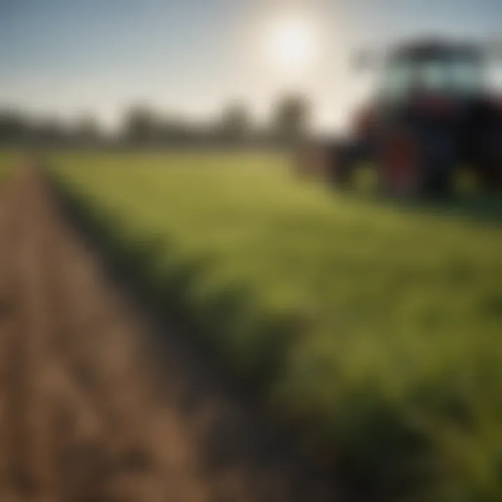 Demonstration of effective grass cultivation practices in a field setting