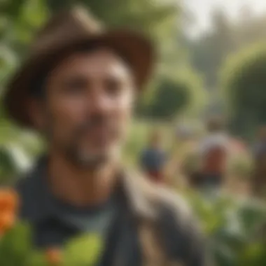 Diversity in Organic Farming A lush organic farm showcasing diverse crops