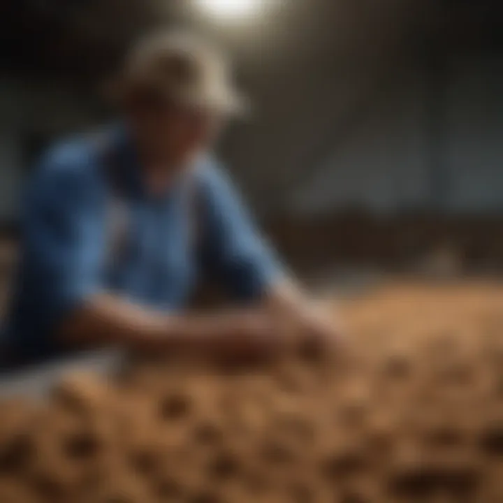 An educational setting focused on livestock studies.