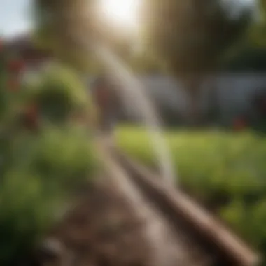 Innovative irrigation system utilizing poly tube pipes in a garden