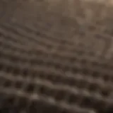 A close-up view of different types of poultry roof netting materials