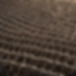 A close-up view of different types of poultry roof netting materials