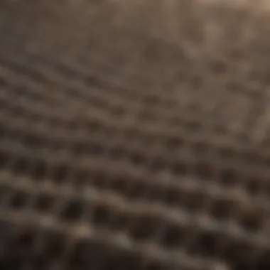 A close-up view of different types of poultry roof netting materials