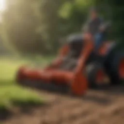 Power rake attachment showcasing its innovative design