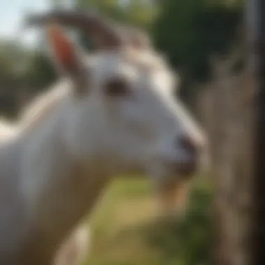 Close-up of Premier One Fencing Goat showcasing its distinctive features