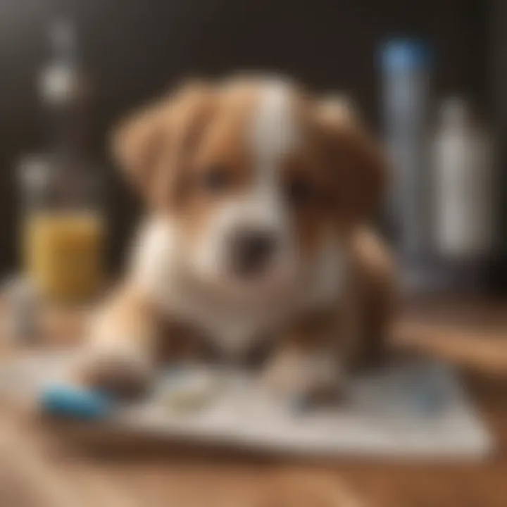 Graphical representation of vaccination schedule for puppies