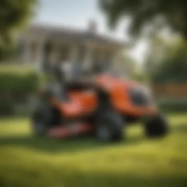Diverse Battery Options for Electric Mowers An array of battery options available for electric riding lawn mowers.