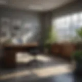 Office environment showcasing administrative tasks