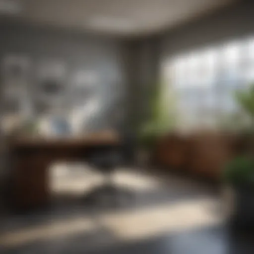 Office environment showcasing administrative tasks