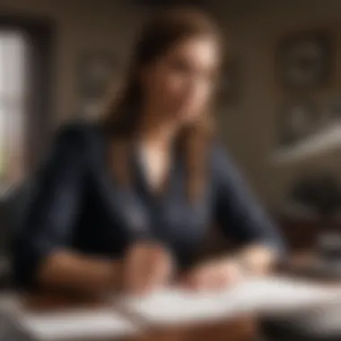 Administrative Professional at Work A professional at a desk handling correspondence
