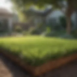 Lush sod installation in a residential yard