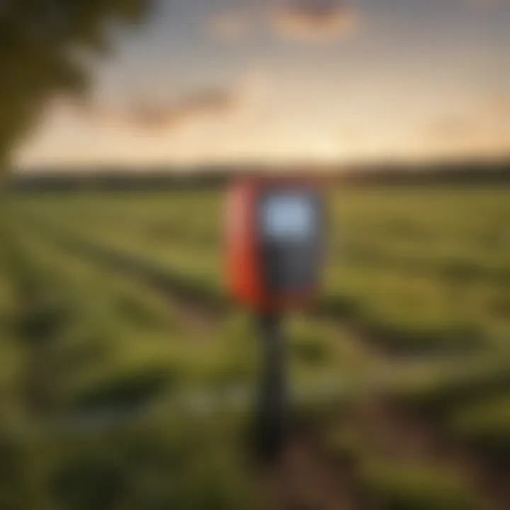 An electric fencing setup demonstrating the application of the Speedrite Fence Tester in the field