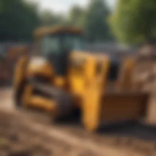 Compact mini dozer in action on a construction site