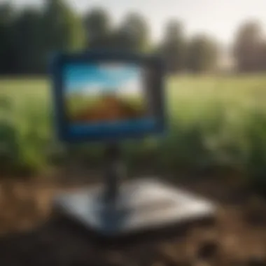 Application in Agricultural Practices Blue Lab pH Monitor in an agricultural setting