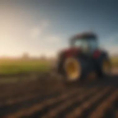 Innovative Farm Management Technology A sophisticated farm management system interface displaying analytics