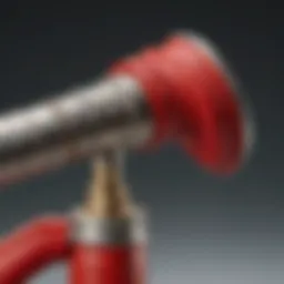 Detailed view of the Gilmour Fireman Hose Nozzle showcasing its ergonomic design