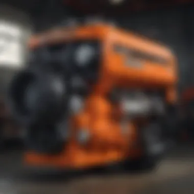 Engine and Features of the Kubota Tractor Detailed view of Kubota tractor's robust engine and features
