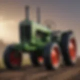 Historical Oliver tractor model showcasing vintage design