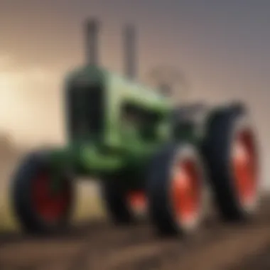 Historical Oliver tractor model showcasing vintage design