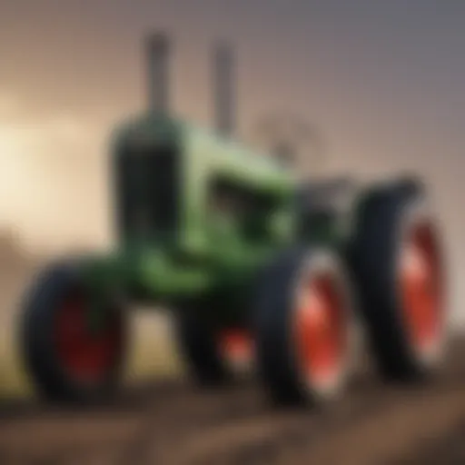 Historical Oliver tractor model showcasing vintage design