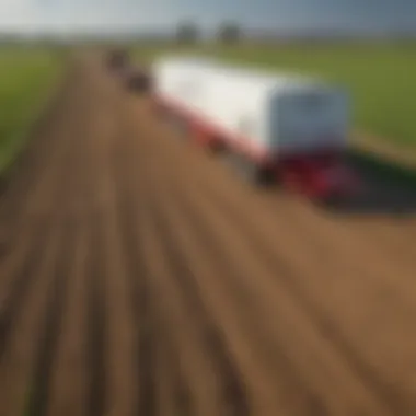 Moritz Gooseneck Trailer in action on a modern agricultural field