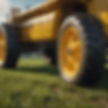 Innovative Design Elements of the New Holland Bale Wagon Close-up of the innovative design features of the bale wagon
