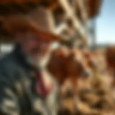 Farmers utilizing the Priefert Headgate in livestock management