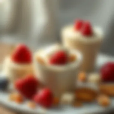 Decadent Milk Pudding Delight A close-up of rich, creamy milk pudding garnished with fresh fruits and nuts