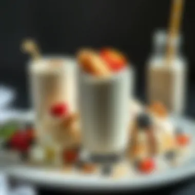 Innovative Milk Dessert Creations A beautifully arranged platter showcasing modern twists on classic milk desserts